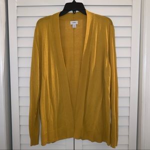 Old Navy Mustard Open Front Cardigan